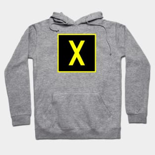 X - X-ray - FAA taxiway sign, phonetic alphabet Hoodie